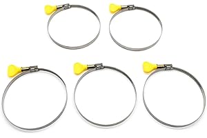 Big Horn 11741PK 4-Inch Key Hose Clamp, 5-PACK, Colors may vary