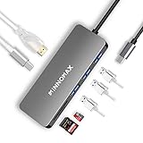 7-in-1 USB-C Hub,HDMI Adapter with Power Delivery, USB-C to 4K HDMI Adapter/SD+Micro SD Card Reader for MacBook Pro 2018/2017/2016, MacBook Air 2018,iPad Pro 2018,Samsung Dex,Other USB-C Devices-Gray