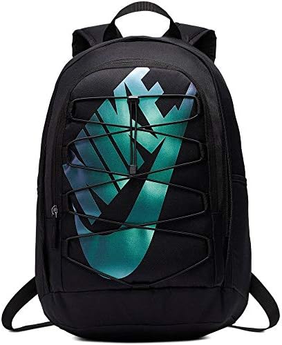 Nike Hayward 2.0 Backpack Sportswear Unisex Bags Football Sports Backpack for Training (Black/Metal Green)