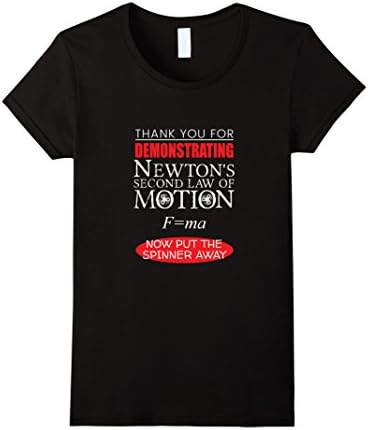 Womens Newton's Second Law Science Teacher T-Shirt Medium Black
