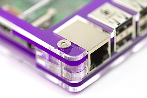 Zebra Case - Raspberry Pi 3, Pi 2 and B+ (Purple Grapeshot) with Heatsinks ~ C4Labs