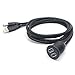 USB Panel Flush Mount Cable - Rerii 1 Meter 3ft Dual USB 3.0 Extension Mount, Dash Mount, Flush Mount, Panel Mount Cable, for Car, Boat, Motorcycle