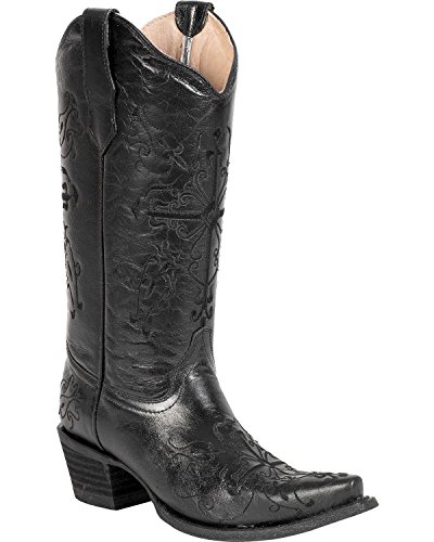 Corral BootsCorral Circle G Women's L5039 Cross Embroidery Brown Snip Toe Western Boots