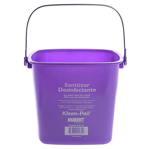 HUBERT Cleaning Bucket Purple Plastic6 Quart - 7 1/2 L x 7 1/2 W x 8 1/4 H