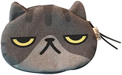 yutang Cute Carton Cat Printed Fashion Makeup Bag Soft Plush Wallet Coin Purse Pouch Card Holder