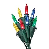 Celebrations G8234212 LED Traditional Mini Light Set, 100 Multi-Color Lights