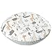BORITAR Minky Removable Cover for Newborn Lounger Unisex Brown Animal Design Super Soft Fabric with Gray Dotted Backing