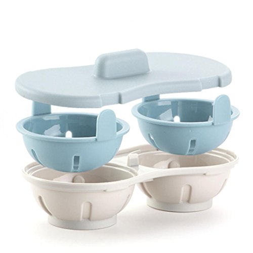 Sinwo 1Pc Egg Cooker Perfectly Cooked Egg Boiler Cup Egg Egg Skillet Kitchen (Blue) - Thumbnail 5