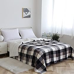 SOCHOW Buffalo Plaid Sherpa Fleece Throw