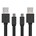 Donkiwins Micro USB to USB(2.0) Flat Cable 3Feet (2pack), Super Durable A Male to Micro B Charge and Sync Cord for Samsung Galaxy S7 Cable/Android/Samsung/MP3/Camera and More Devices