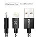 iPhone Charger [Apple MFi Certified] Coolreall 3.3 Feet Lightning to USB Cable Nylon Braided Sync and Charging Apple Lightning Cable for iPhone 7 Plus 6 6S SE 5S 5C 5, iPad Air, iPad Mini 2 3 4, Black