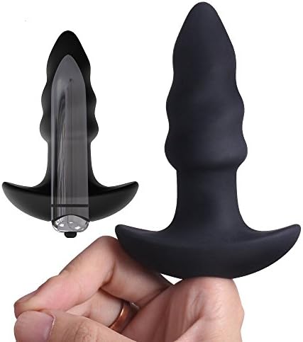 Vibrating Butt Anal Plug Massager - 7 Speed Silicone Waterproof Powerful Anal Vibrator for Men Women Or Couples Masturbation (Black4)