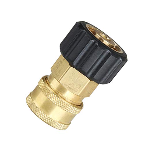 SUPERTOOL M22 Male to 1/4" Pressure Washer Adapte Pressure Quick Plug Brass Internal Thread Hose Pipe Connecting Parts -15mm Inner Dia
