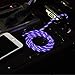 Led iPhone Charger, BUSOH [Apple MFi Certified] 3 Feet Led iPhone Charging Cable, 360° Visible Flowing Led Quick Charger for iPhone Xs/X/XR/Max/8/7/6/Plus/5 (Flowing Purple)