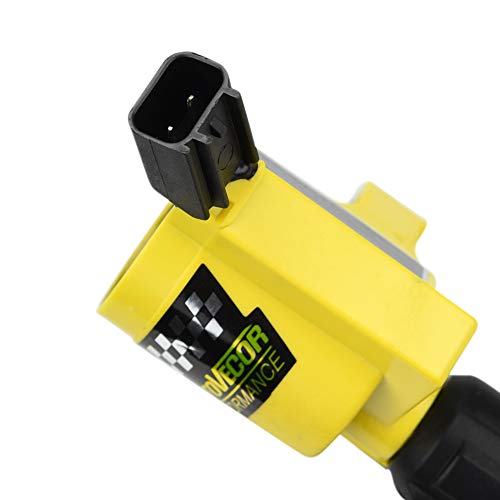 Ignition Coil DG508 8 Pack High Performance High Energy for Ford F-150 F150 F250 F-250 F-350 4.6L 5.4L V8 DG508 DG457 DG472 DG491 EXPEDITION MUSTANG CROWN VICTORIA LINCOLN MERCURY (Yellow)