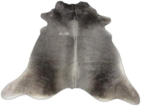 Dark Grey Cowhide Rug Size 6.7' X 6' Dark Gray Cow Hide Skin j-066