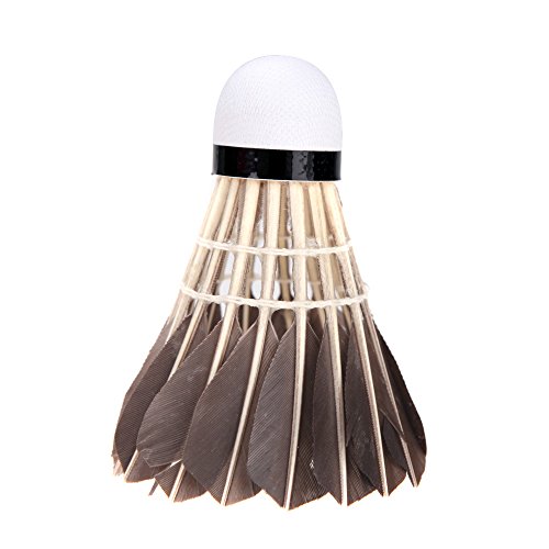 High Quality 12PCS Black Shuttlecocks Badminton Goose Feather Cork Outdoor Sports Accessories - Thumbnail 6