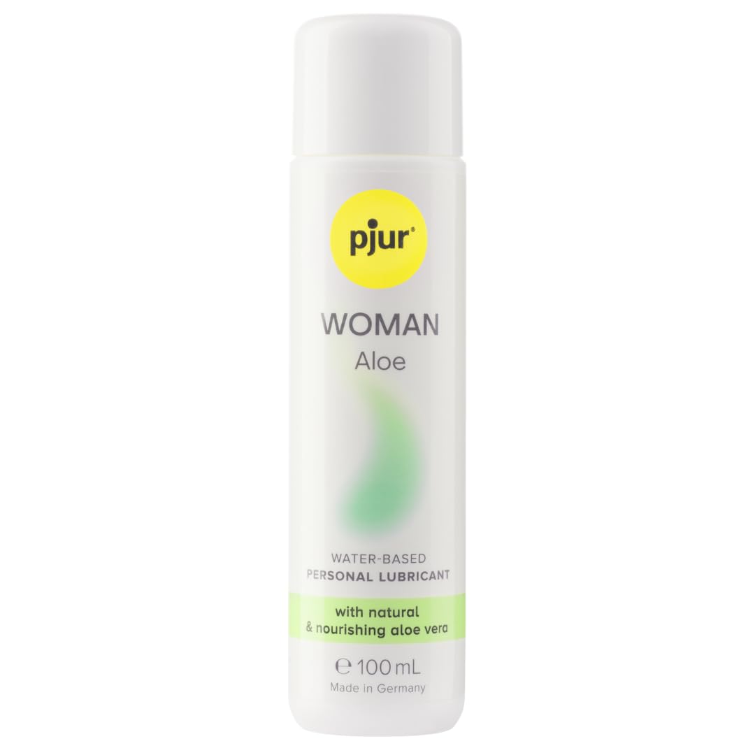 pjur Woman Aloe - Water-Based Personal Lubricant with Aloe Vera - for Sensitive Female Skin - More Fun and Skincare During Sex (100ml)
