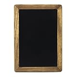 Small Rustic Hanging Chalkboard Sign with Wood Frame and Magnetic Surface for Kitchen, Menu, Wedding Decor - Compatible with Liquid Chalk Ink Markers (10 x 14 Inches)