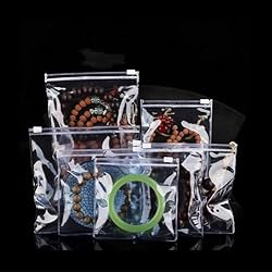 100 Self Seal PVC Pack Zipper Lock Bags,Clear