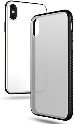 iPhone X Case,Ultra Slim Light Rugged Hybrid Phone Case with Air Cushion Drop Protection Shock-Absorption Bumper Cover Anti-Scratch Frosted Clear Back Anti-Slip Edge Phone Holder for iPhone X (Black)