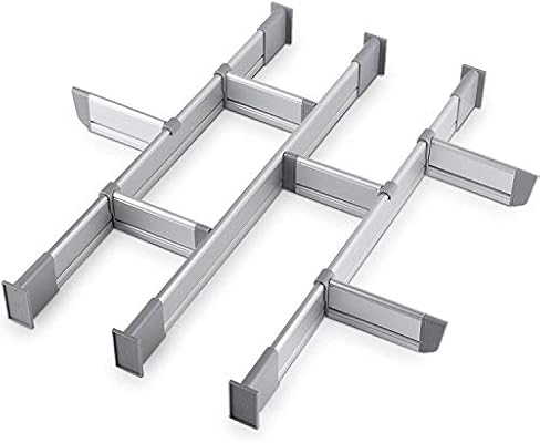 Practical Comfort Adjustable Drawer Organizer Elegant Aluminum