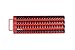 Olsa Tools Socket Organizer Tray - Portable Red Rail with Black Clips - Stores 80 Sockets Securely - Professional-Grade Socket Holder - Part 1047