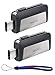 SanDisk Ultra 128GB (Two Pack) Dual Drive USB Type-C (SDDDC2-128G-G46) with Everything But Stromboli (TM) Lanyard