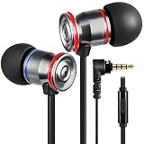 Earbuds, Betron Noise Isolating in Ear Earphones Headphones with Microphone, Bass Driven Sound, Flat Cable, Dynamic Bass, Comfortable, Compatible with Apple, Samsung, Android Phone and More