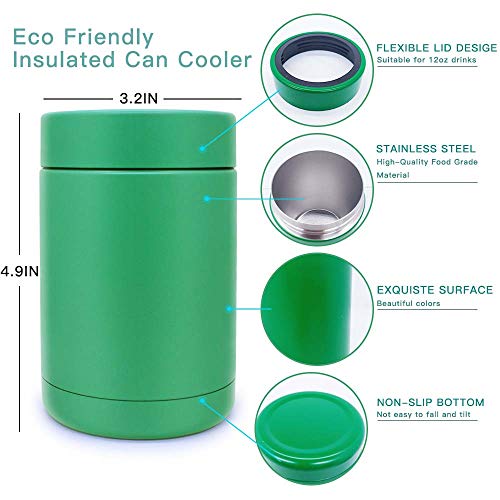 Slim 12 OZ Can Cooler Skinny DoubleWalled Stainless Steel Bottle, Cans