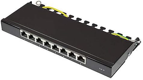 Good Connections GC-N0080 Desktop Patch Panel 0.5U Cat 6 8-Port Jet Black, Jet Black (RAL9005), 0,5HE - 8-Port - Image 4