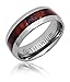 Crown Rings Titanium Wedding Bands Wood Ring, 8-mm