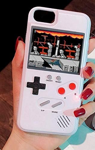 Game Phone Case, Ultra Slim Protective Playable Rechargeable, with Games System Integrated (White, iPhone 7P/8P)