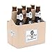 Parents to Grandparents - Pregnancy Announcement Decorations for Women and Men - 6 Beer Bottle Label Stickers and 1 Carrier