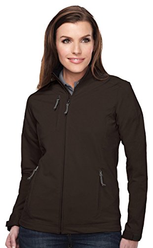 Tri-Mountain JL6205 Womens 96% Polyester 4% Spandex Full Zip Dobby Jacket - Chocolate - L Tri-Mountain JL6205 Womens 96% Polyester 4% Spandex Full Zip Dobby Jacket - Chocolate - L