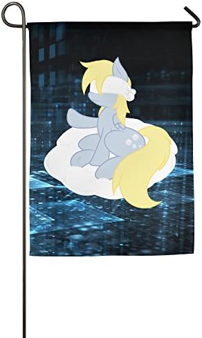 PKTWO Blindfolded Cute Horse Outdoor Patio Garden Flag Decor Holiday
