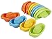 BLUE PANDA 12 Pack Bath Toy Boats, Bathtub Plastic Kids Tugboats for Ages 3 and Up, Multicolored