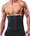 GainKee Latex Men Waist Trainer Corsets With Steel Bone Sweat Sauna Suit For Fitness (Small)