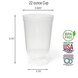 Rolling Sands 22 Ounce Reusable Plastic Stadium
