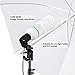 CRAPHY Photo Studio Umbrella Lighting Kit 1250W 5500K Photography Daylight Umbrella with Muslin Backdrop Kits(9x6FT White Black Green),Background Stand Kit(10x6.5FT)