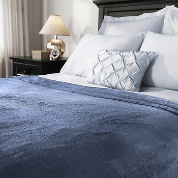 Sunbeam - Queen Size Heated Blanket Luxurious Velvet Plush w