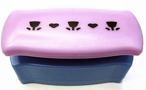 TECH-P Creative Life Crafts Deep Edge Border Punch -DIY Paper Punch Edger Punch for Card Scrapbooking Craft Punch Embossing Border School Supplies. (Heart-Flower)