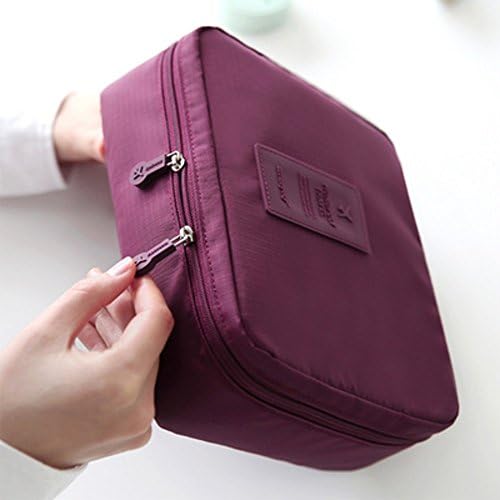 2015 HOT purple Waterproof Toiletry Bag Toiletry Travel Kit Organizer Accessory Toiletry Cosmetics Medicine Makeup Bag Shaving Travel Kit Case (purple3)