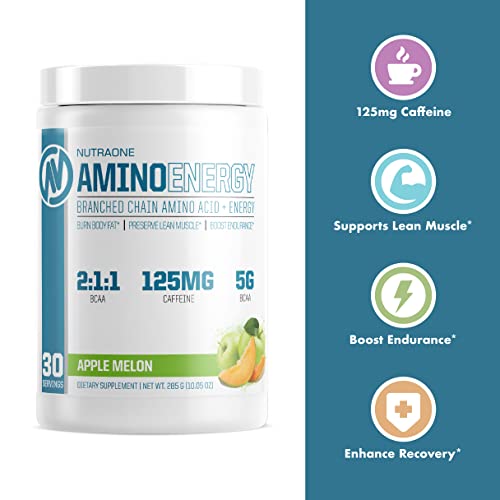 Amino Energy BCAA Powder PreWorkout Supplement with Caffeine by