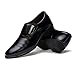 Seakee Men's Business Slip-on Dress Shoes Semi-Formal Oxford(Black) US 10.5