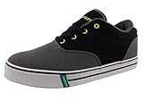 Heelys Launch Canvas Sneaker (Little Kid/Big Kid), Charcoal/Black/Lime, 4 M US Big Kid