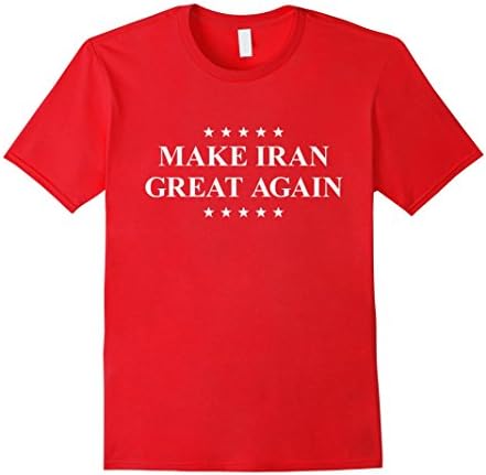 Men's Make Iran Great Again Funny T-Shirt Large Red