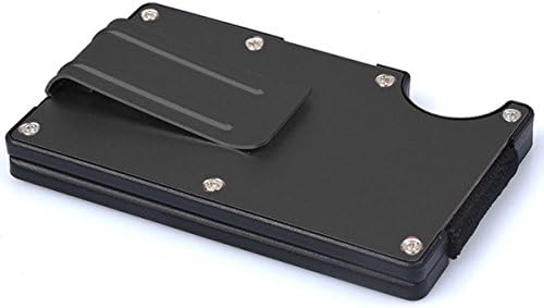 Diomate Aluminum Slim Money Clip Minimalist Wallet RFID Blocking, Business Card Holder, Aviation Aluminum Alloy &amp; Lightweight ABS Plastic Material