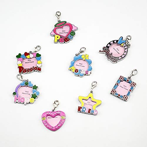 Noa54fran Anti-lost Puppy Dog Cat Collar ID Tags Pendant Mini Photo Frame Pet Supplies Random Style