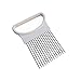 Onion Holder,All-In-One Stainless Steel Onion Holder Onion Cutter Onion Slicer,Multipurpose Kitchen Tool Vegetable Potato Cutter Slicer White